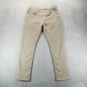 Flint And Tinder Pants Mens 34x32 Beige Slim Fit Chino Stretch Casual Office
